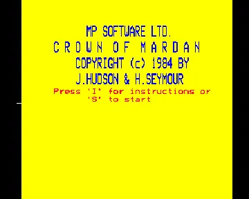 Crown of Mardan (1984)(MP) screen shot title